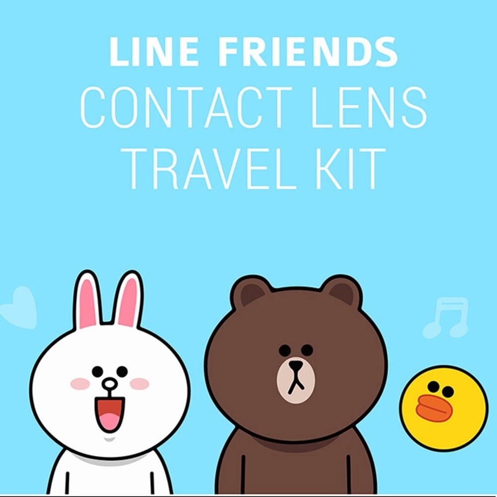 LINE Friends Style Contact Lense Travel Case - Sally the Duck - Picture 2 of 10